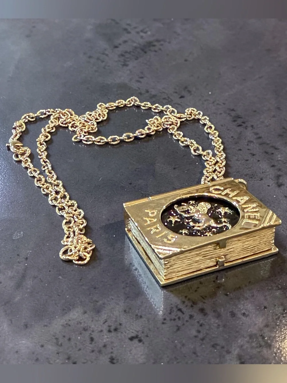 CHANEL The Book Of Lion Locket Necklace